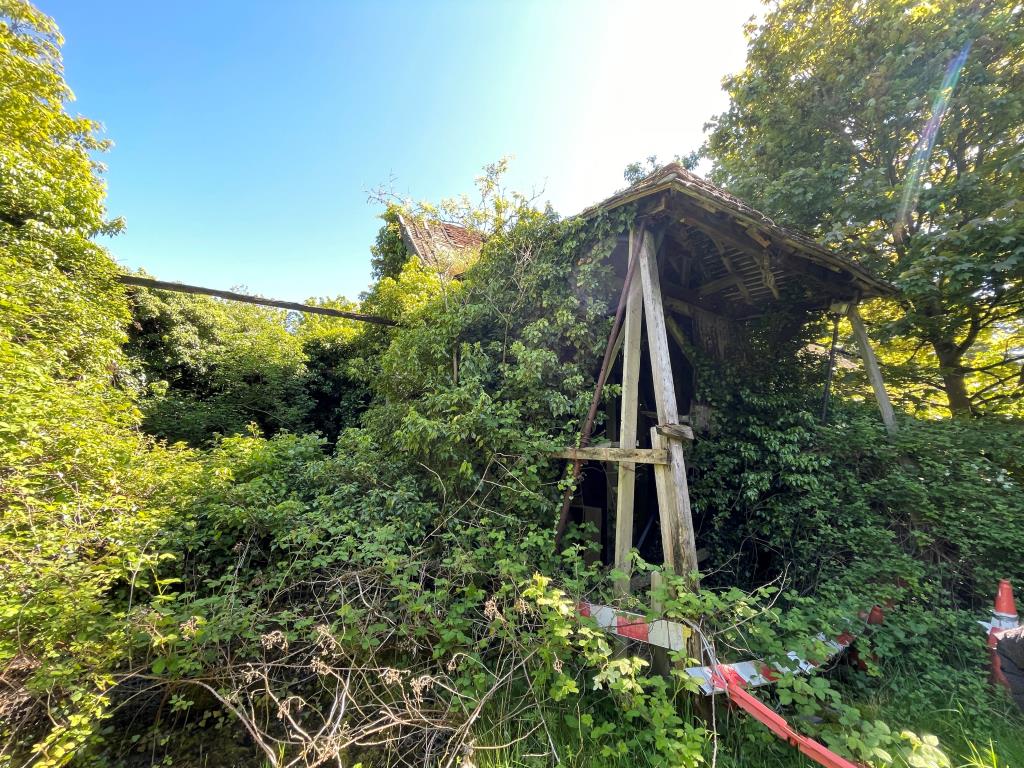 Lot: 107 - DETACHED PROPERTY IN GROUNDS OF 3.5 ACRES WITH OUTBUILDINGS, STABLES AND DILAPIDATED BARN - Dilapidated barn